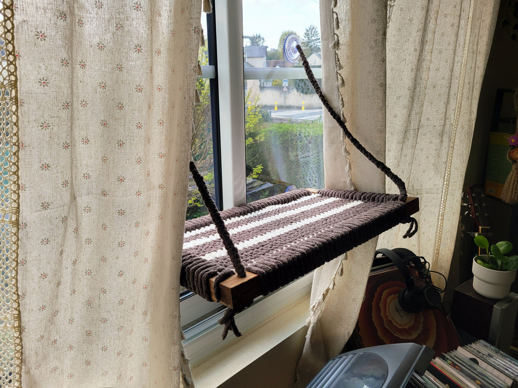 Hamac de fenêtre pour chat -Rayé-
