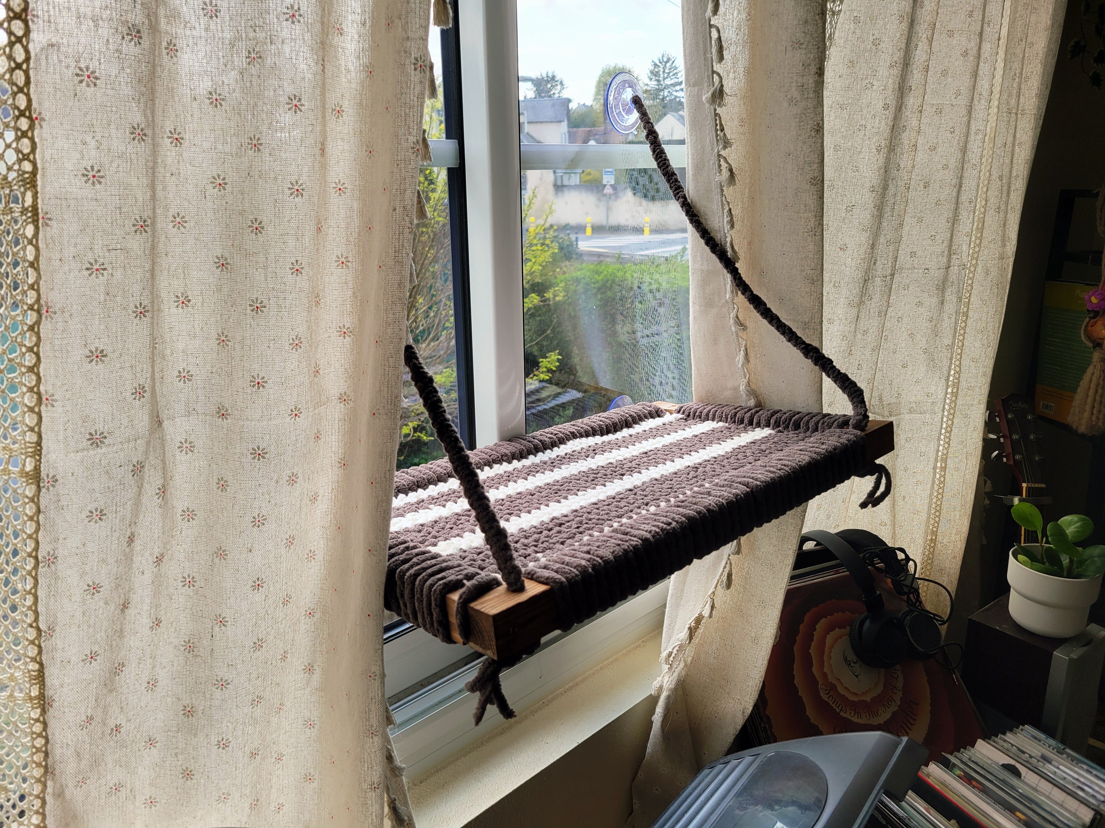 Hamac de fenêtre pour chat -Rayé-