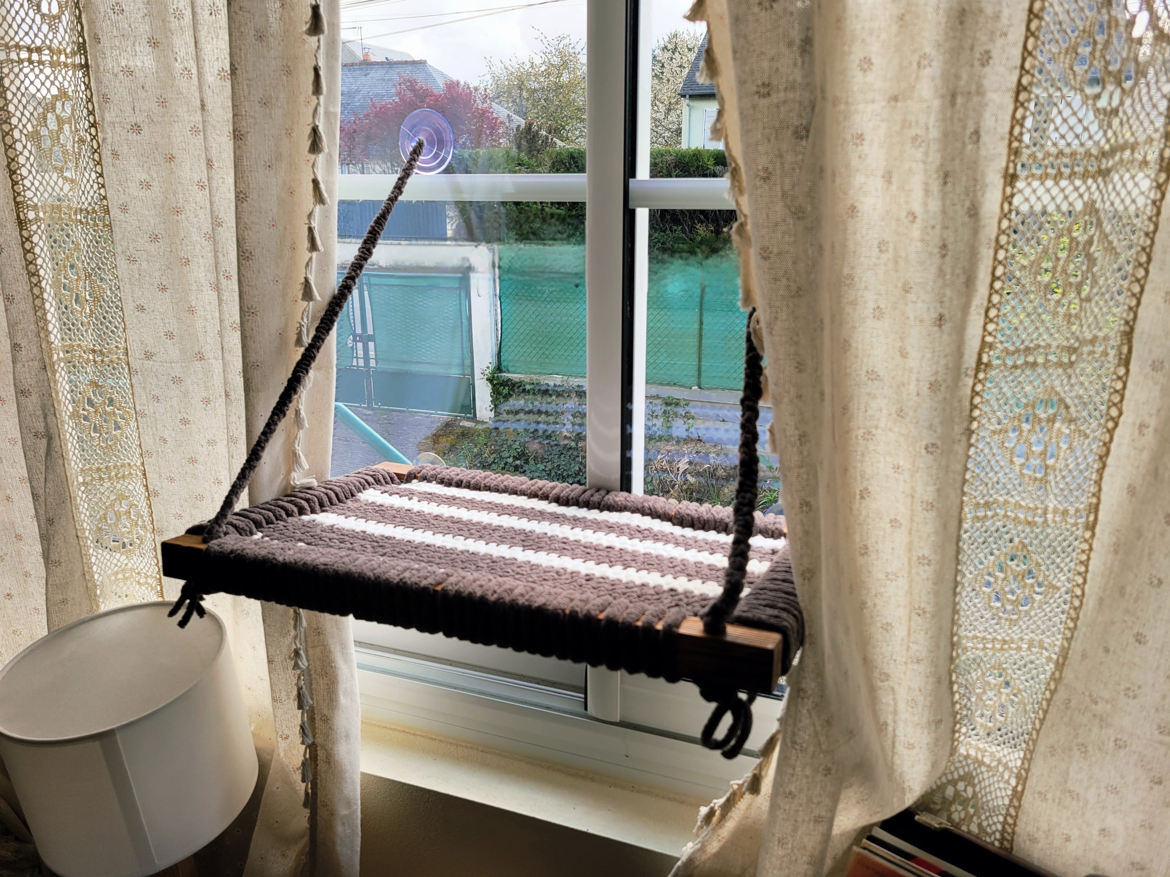 Hamac de fenêtre pour chat -Rayé-