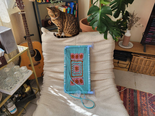 Hamac de fenêtre pour chat -Corail-