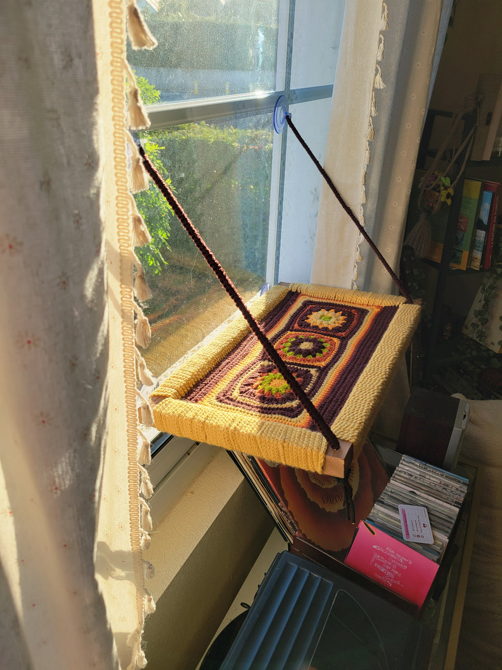 Hamac de fenêtre pour chats -Fleur de lune-