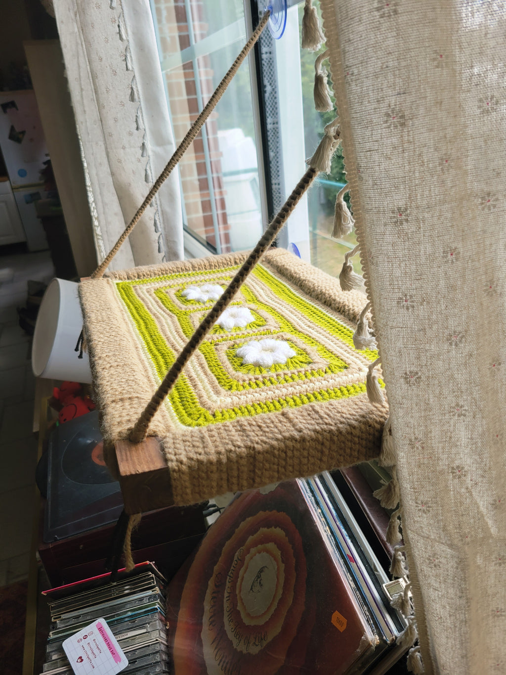Hamac de fenêtre pour chat -Printemps-