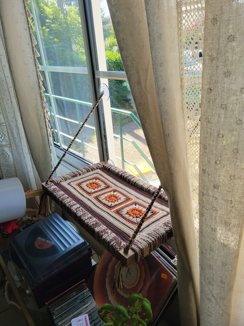 Hamac de fenêtre pour chat -Printemps-
