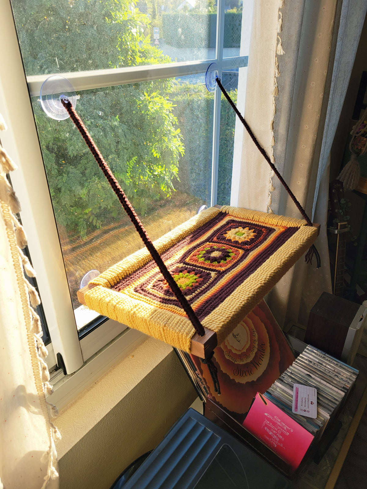 Hamac de fenêtre pour chats -Fleur de lune-