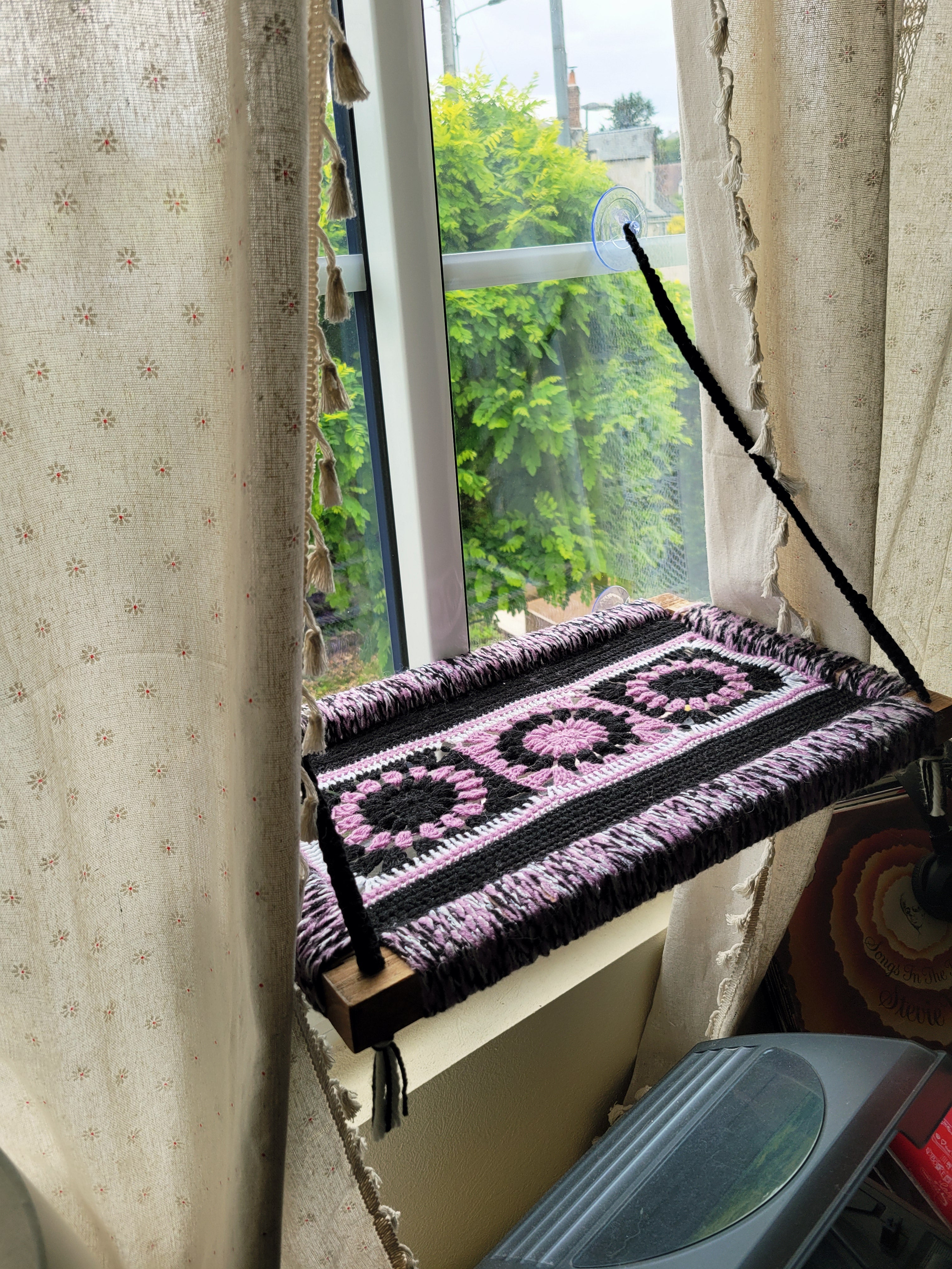 Hamac de fenêtre pour chat -Fleur de lune-