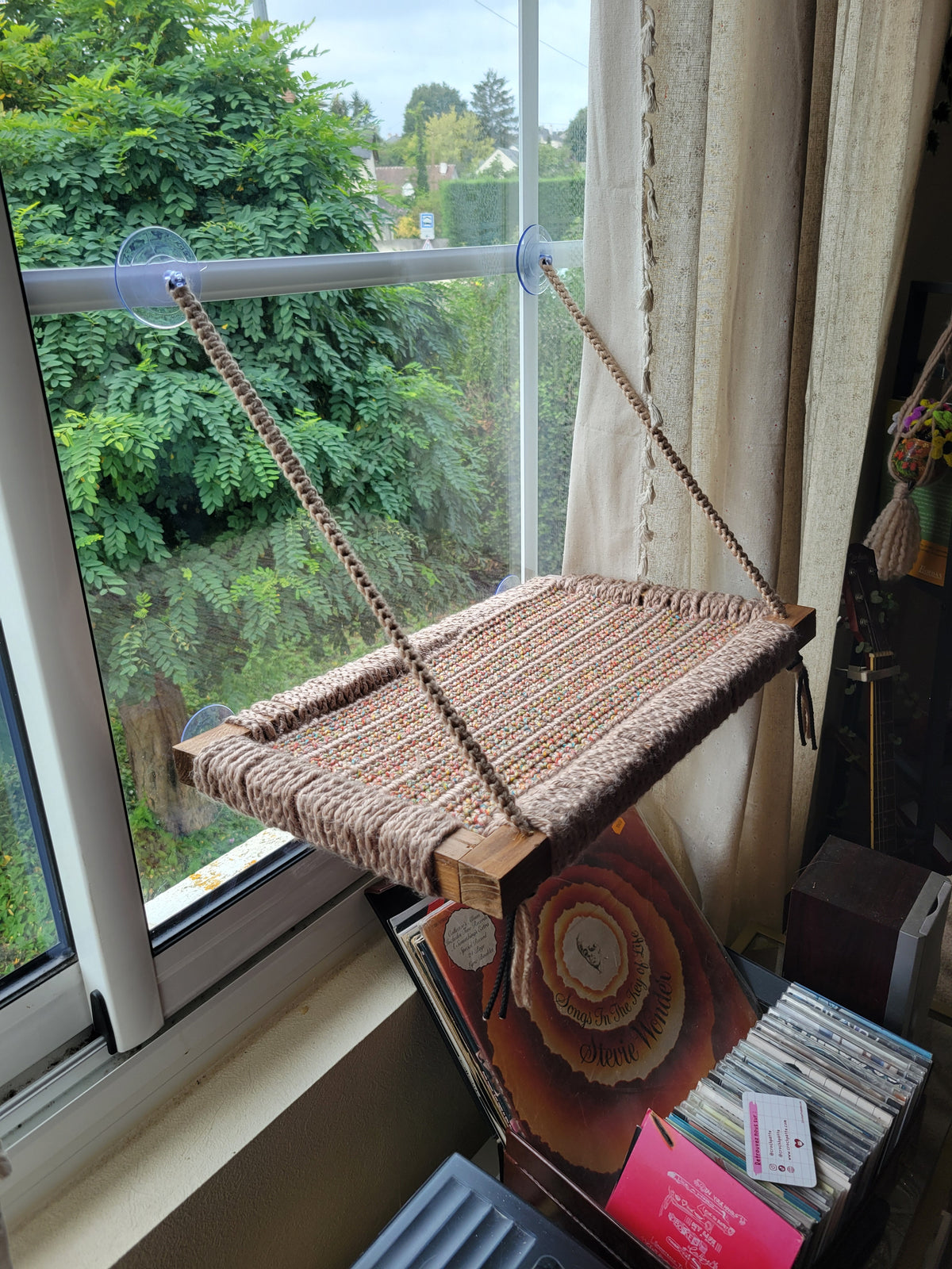 Hamac de fenêtre pour chat -Rayé-